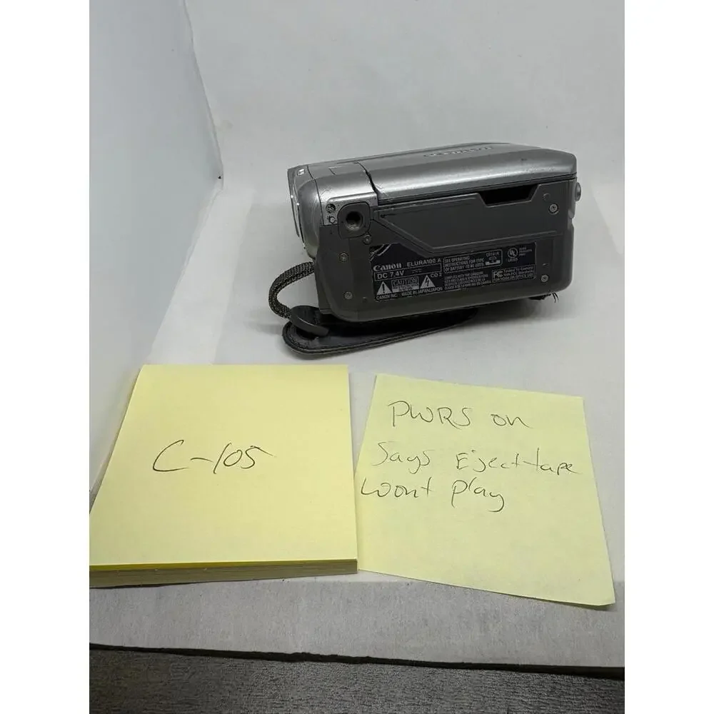 Canon ELURA 100 Digital Video Camcorder NTSC 20X Zoom Parts Repair READ C105